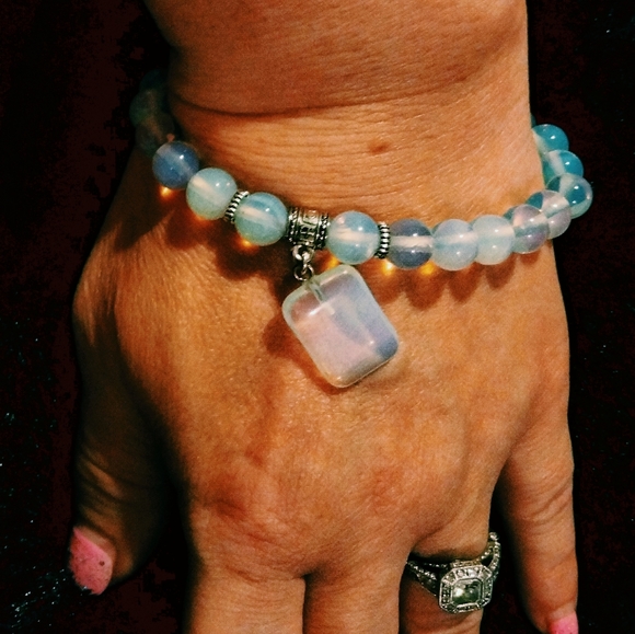 COPY - 🆕Sea Opal Bracelet with a Cham - Picture 1 of 10